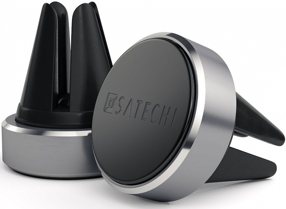 Satechi Aluminum Magnet Vent Mount (B019PJLU3W) - держатель для смартфона в воздуховод (Space Gray) купить в интернет-магазине icover