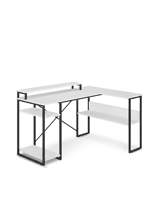 Стол компьютерный угловой лофт Ridberg TEXAS (White/Black) купить в интернет-магазине icover