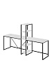 Стол письменный угловой лофт RIDBERG ФЛОРИДА (White/Black) купить в интернет-магазине icover