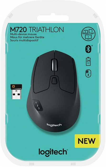 Беспроводная мышь Logitech Wireless Mouse M720 Triathlon 910-004791 (Black) купить в интернет-магазине icover