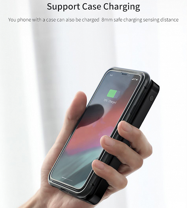 Внешний аккумулятор Baseus M36 Wireless Charger (PPALL-M3601) 10000 mAh (Black) купить в интернет-магазине icover