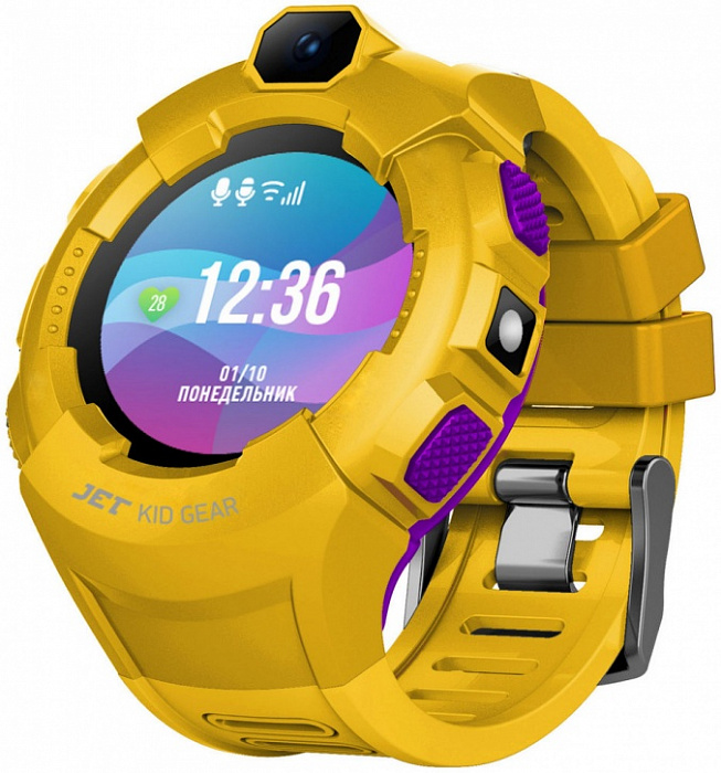Детские умные часы Jet Kid GEAR (Yellow/Purple) купить в интернет-магазине icover