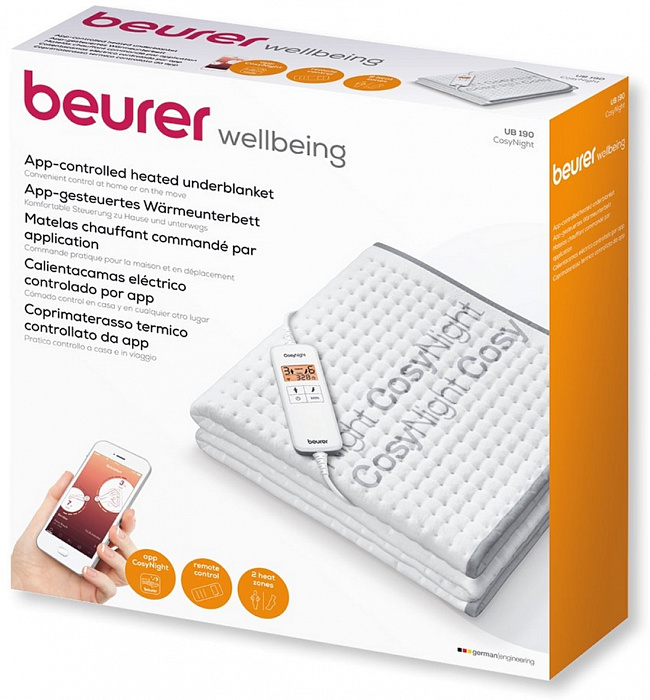 Электропростынь Beurer CosyNight Connect UB190 (White) купить в интернет-магазине icover