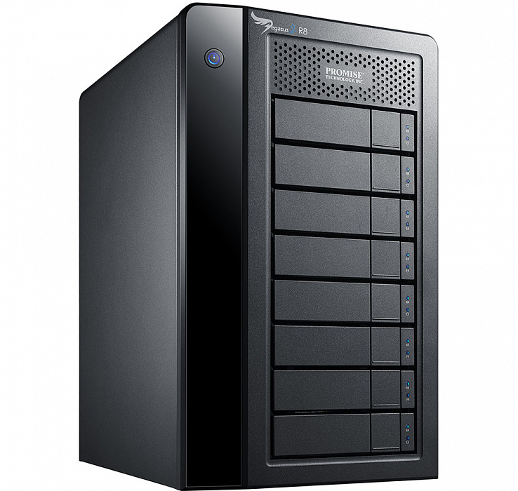 Promise Pegasus2 R8 32Tb incl Thunderbolt Cable (HE155ZM/A) - сетевое хранилище (Black) купить в интернет-магазине icover