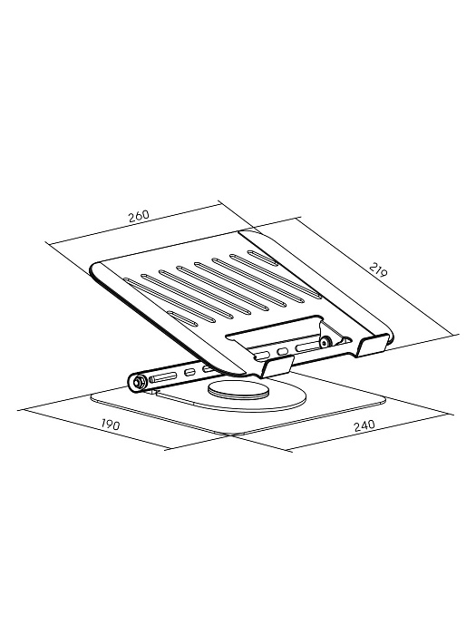 Регулируемая настольная подставка Ridberg LPS01-8 (Silver) купить в интернет-магазине icover