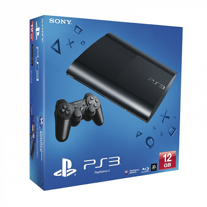 Sony PlayStation 3 Super Slim (12 Gb) - игровая приставка (Black) купить в интернет-магазине icover
