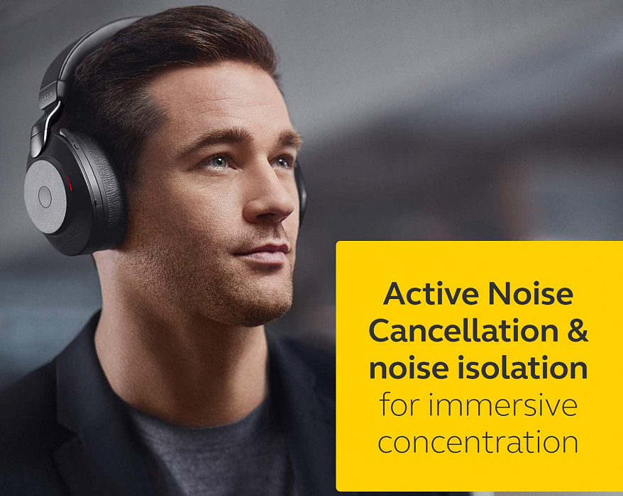 Гарнитура Jabra Evolve2 85 Link380c UC Stereo 28599-989-899 (Black) купить в интернет-магазине icover