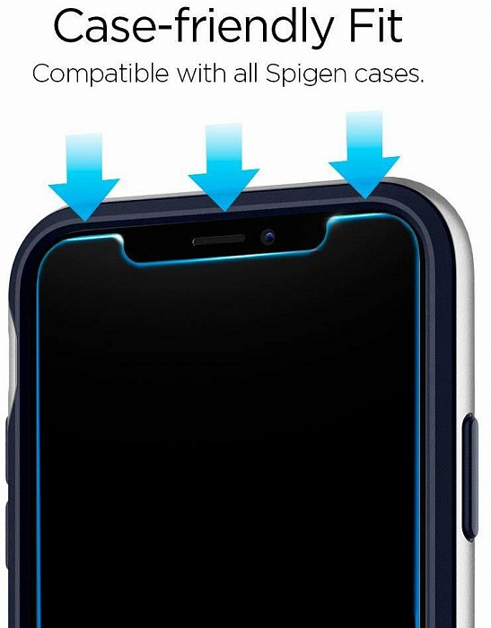 Защитное стекло Spigen Glas.tR SLIM HD (063GL24514) для iPhone Xs/X/11 Pro (Clear) купить в интернет-магазине icover