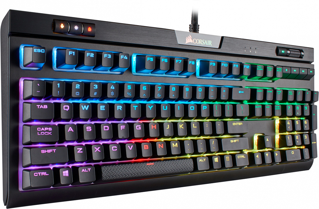 Игровая клавиатура Corsair STRAFE RGB MK.2 Cherry MX Silent CH-9104113-RU (Black) купить в интернет-магазине icover