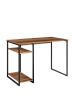 Стол письменный с полкой для ПК RIDBERG GILBERT (Dark Oak/Black) купить в интернет-магазине icover