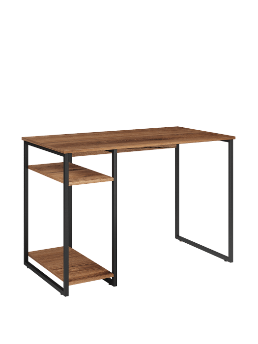 Стол письменный с полкой для ПК RIDBERG GILBERT (Dark Oak/Black) купить в интернет-магазине icover
