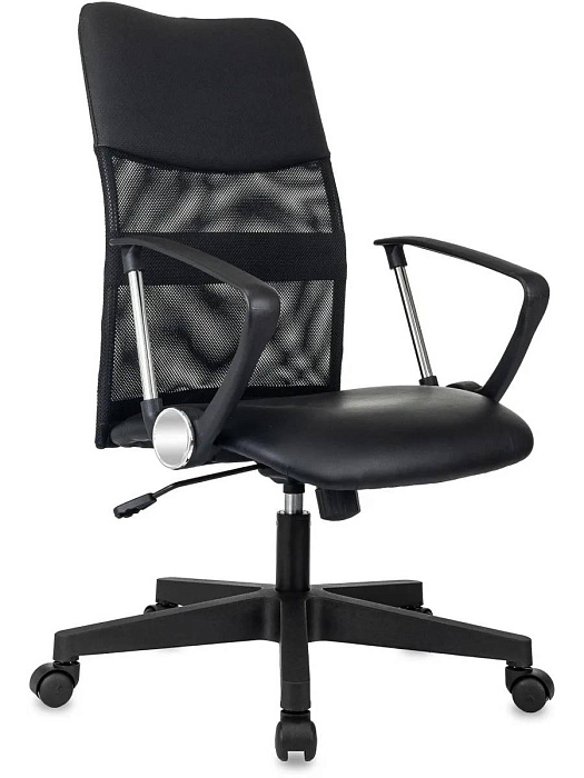 Кресло офисное Бюрократ CH OMEGA сетка/ткань/экокожа (Black) купить в интернет-магазине icover