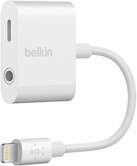 Переходник Belkin 3.5mm Audio + Charge RockStar F8J212btWHT (White) купить в интернет-магазине icover