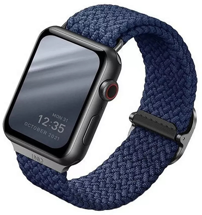 Ремешок Uniq Aspen Strap Braided (44MM-ASPOBLU) для Apple Watch 45/44/42 mm (Blue) купить в интернет-магазине icover