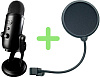 Конденсаторный микрофон+поп-фильтр Yeti Blackout+Konig & Meyer 23956-000-55 (Black/Black) купить в интернет-магазине icover