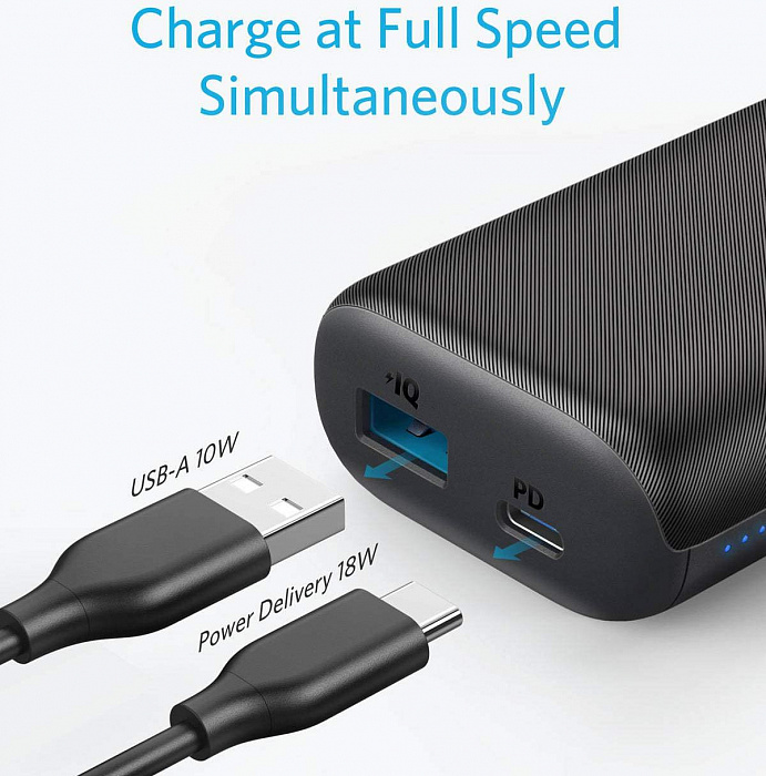 Внешний аккумулятор Anker PowerCore 10000mAh USB-C A1235011 (Black) купить в интернет-магазине icover