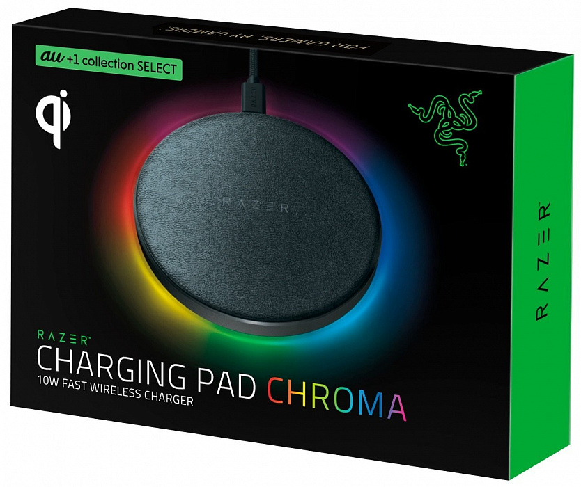 Беспроводная зарядка Razer Chroma Charging Pad 10W (RC21-01600100-R371) купить в интернет-магазине icover