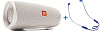 Портативная акустика JBL Charge 4 + наушники JBL T110BT (White/Blue) купить в интернет-магазине icover