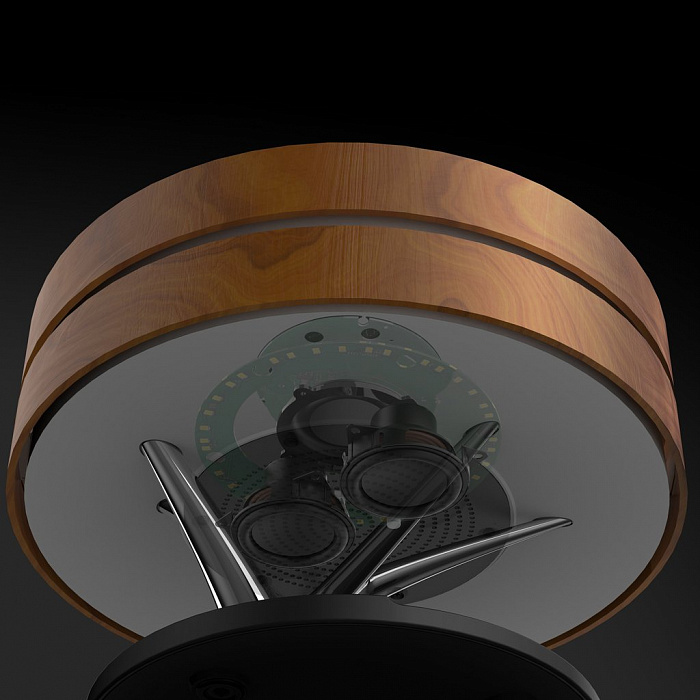 Умный светильник HomeTree Dawn (YT-M1601-B3) с беспроводной зарядкой и колонкой (Brown) купить в интернет-магазине icover