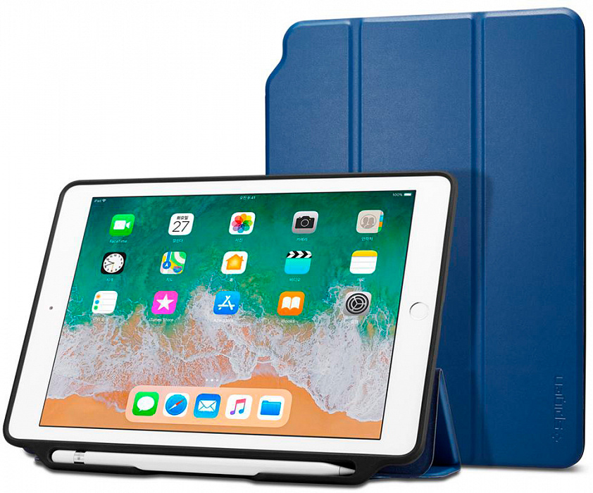 Чехол Spigen Smart Fold 2 (053CS23994) для iPad 9.7" (Blue) купить в интернет-магазине icover