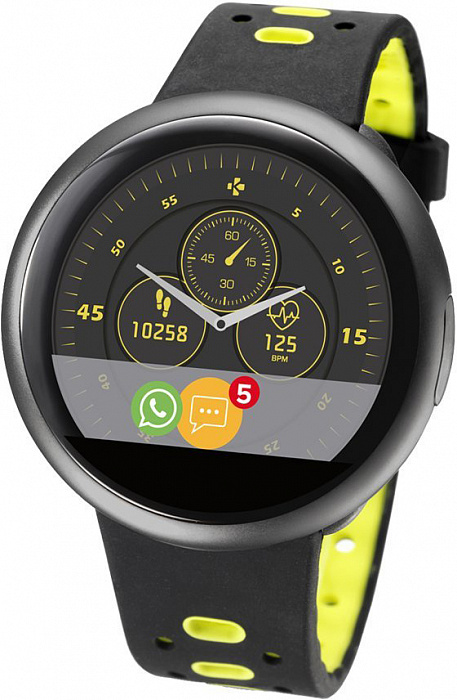 Умные часы MyKronoz ZeRound2 HR Premium (Black/Yellow) купить в интернет-магазине icover
