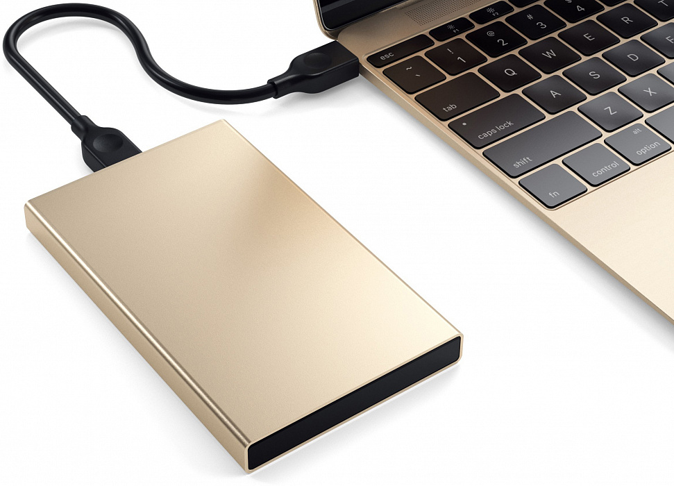 Контейнер для HDD/SSD 2.5" Satechi Aluminum USB-C ST-TCDEG (Gold) купить в интернет-магазине icover