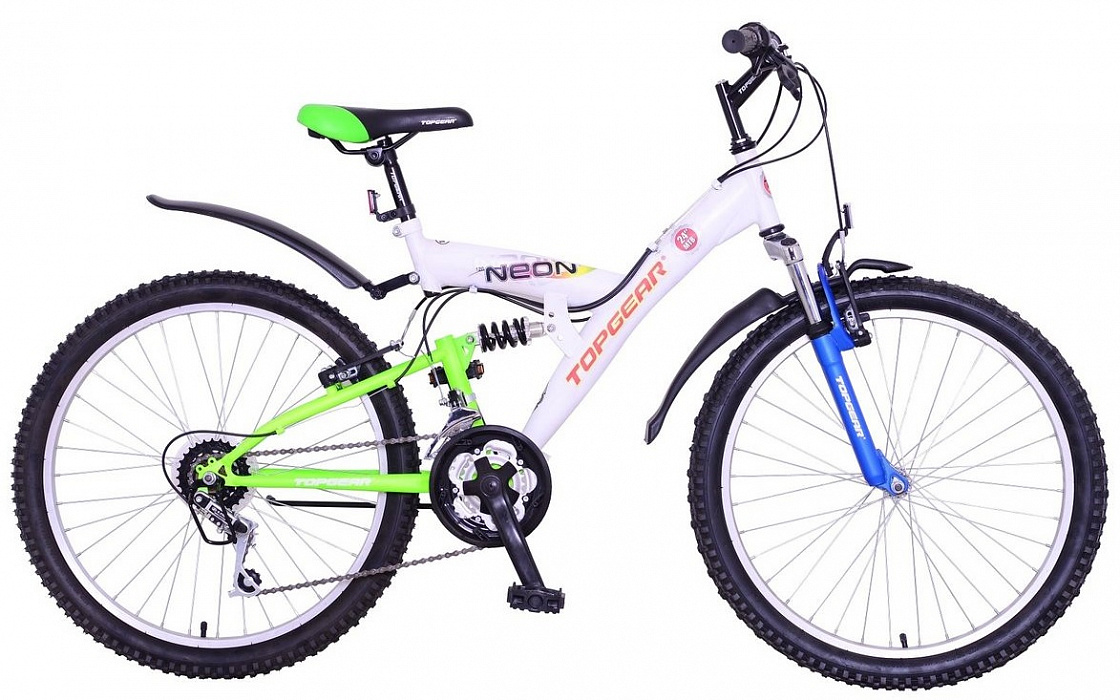 Top Gear Neon 120 24" (ВН24120) - горный велосипед (White/Blue/Green) купить в интернет-магазине icover