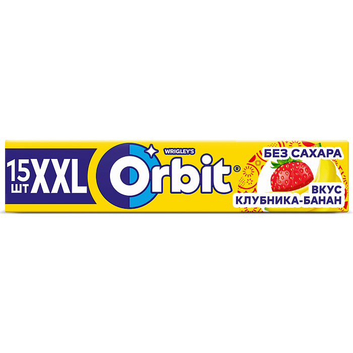 Жевательная резинка Orbit XXL Клубника-Банан, без сахара (20х20.4г) купить в интернет-магазине icover