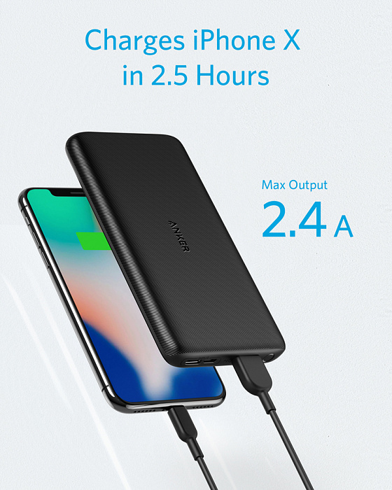Внешний аккумулятор Anker PowerCore Lite 10000 mAh A1232P11 (Black) купить в интернет-магазине icover