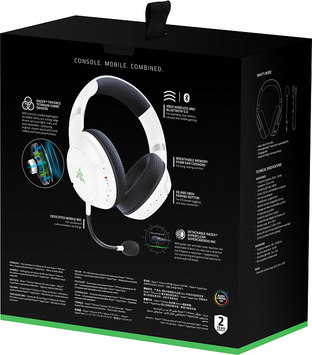 Игровая гарнитура Razer Kaira Pro (RZ04-03470300-R3M1) для Xbox Series X/S (White) купить в интернет-магазине icover