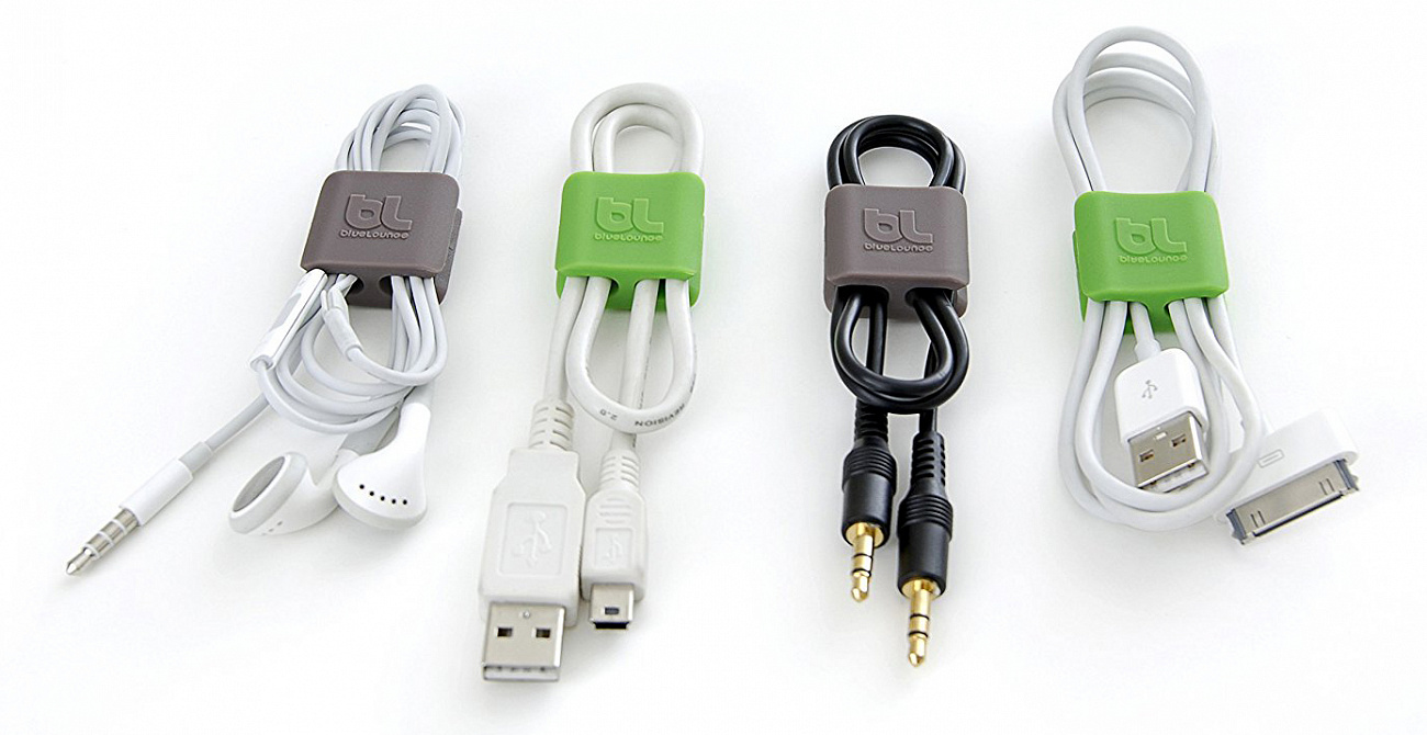Клипсы-держатели для проводов Bluelounge CableClip Small BLUCC-SM (Grey/Green) купить в интернет-магазине icover