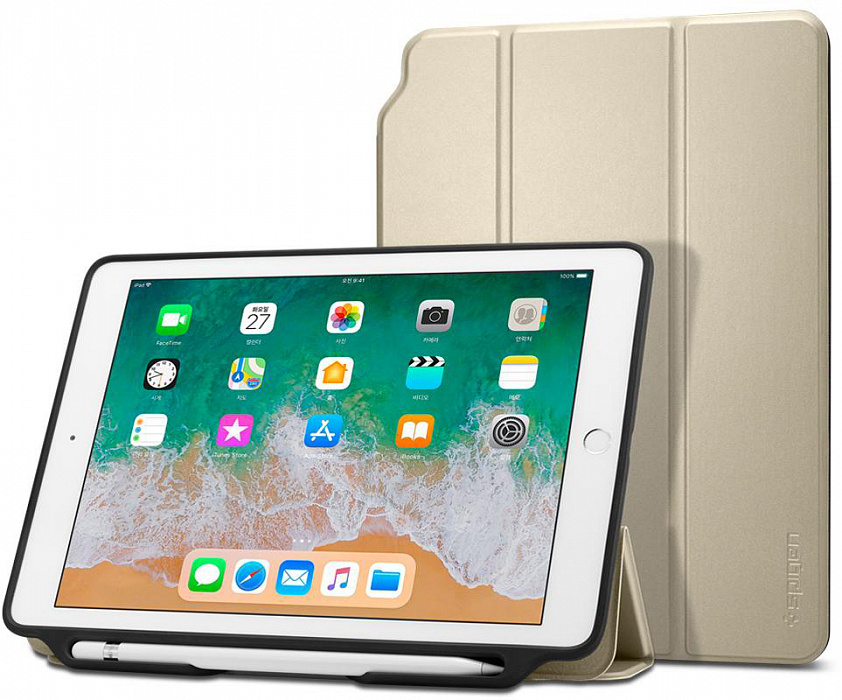 Чехол Spigen Smart Fold 2 (053CS23993) для iPad 9.7" (Gold) купить в интернет-магазине icover