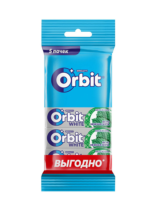 Жевательная резинка Orbit White Нежная мята, без сахара (5 x 13,6 г) купить в интернет-магазине icover