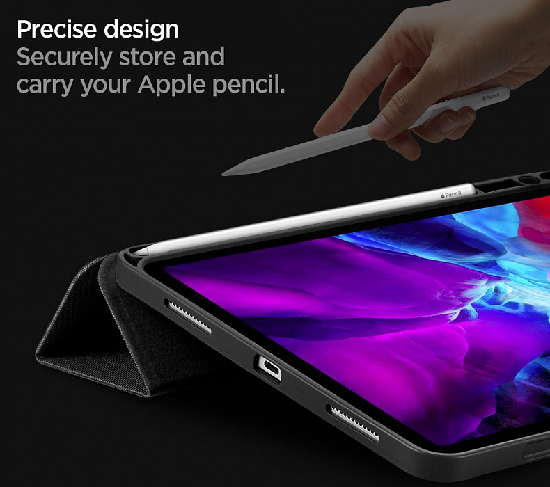 Чехол Spigen Urban Fit (ACS01054) для iPad Pro 11" 2020/21 (Black) купить в интернет-магазине icover