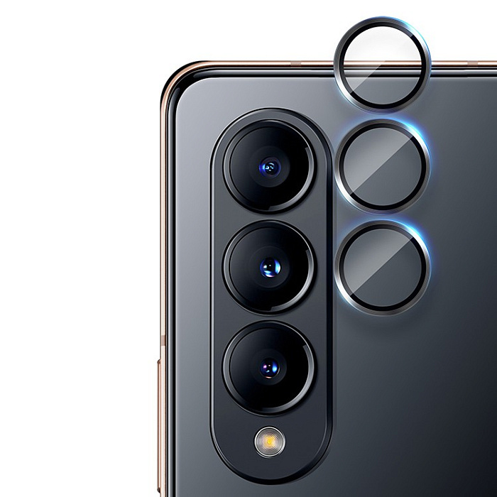 Защитное стекло для камеры BlueO Camera lens Armor metal для Samsung Galaxy S23 / S23+ 3 шт. (Black) купить в интернет-магазине icover