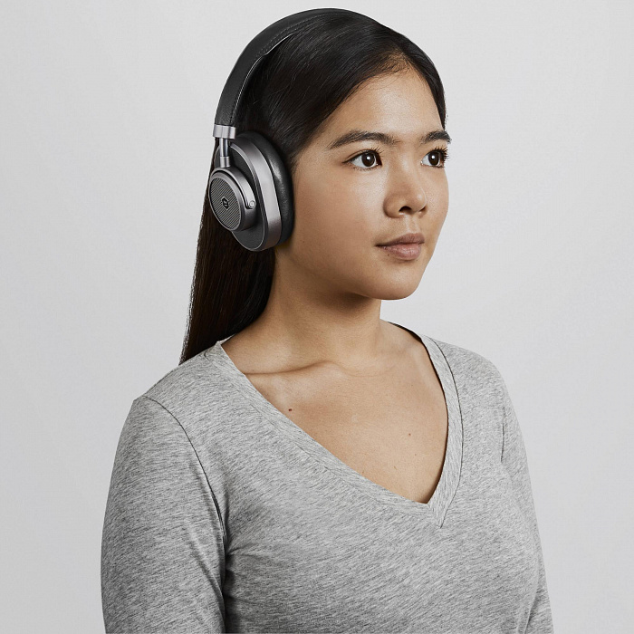 Bluetooth-наушники с микрофоном Master&Dynamic MW65 ANC (Gunmetal/Black Leather) купить в интернет-магазине icover