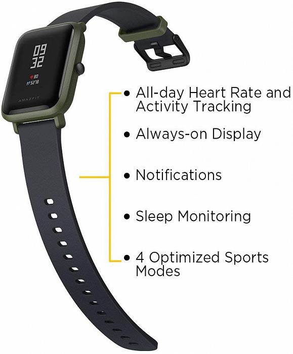Умные часы Xiaomi Amazfit Bip UYG4023RT (Kokoda Green) купить в интернет-магазине icover