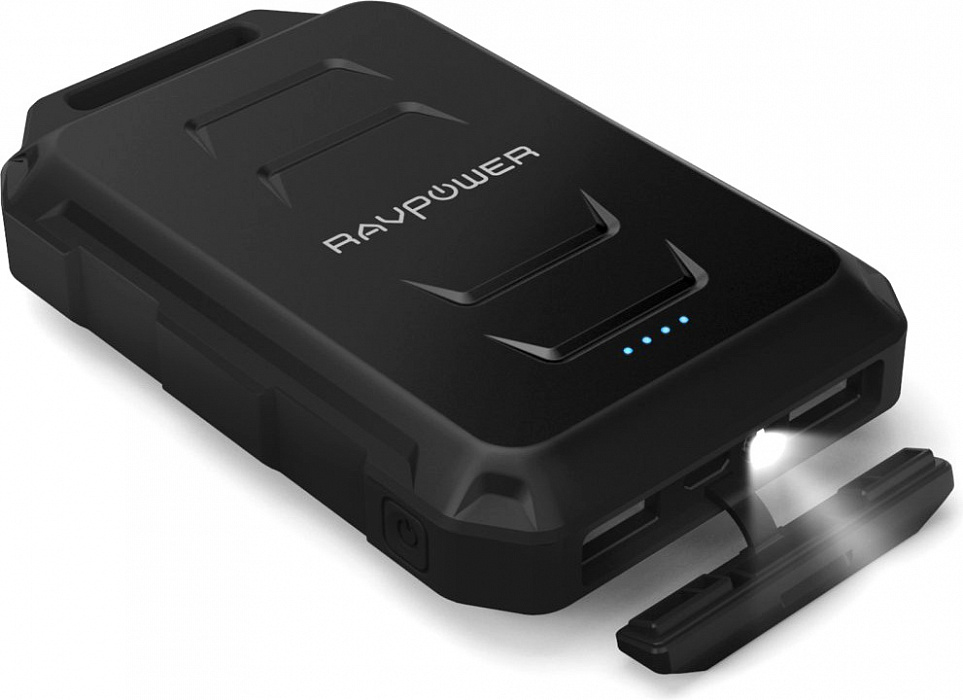 Универсальный внешний аккумулятор RAVPower Water Dust Shockproof RP-PB044 10050 mAh (Black) купить в интернет-магазине icover