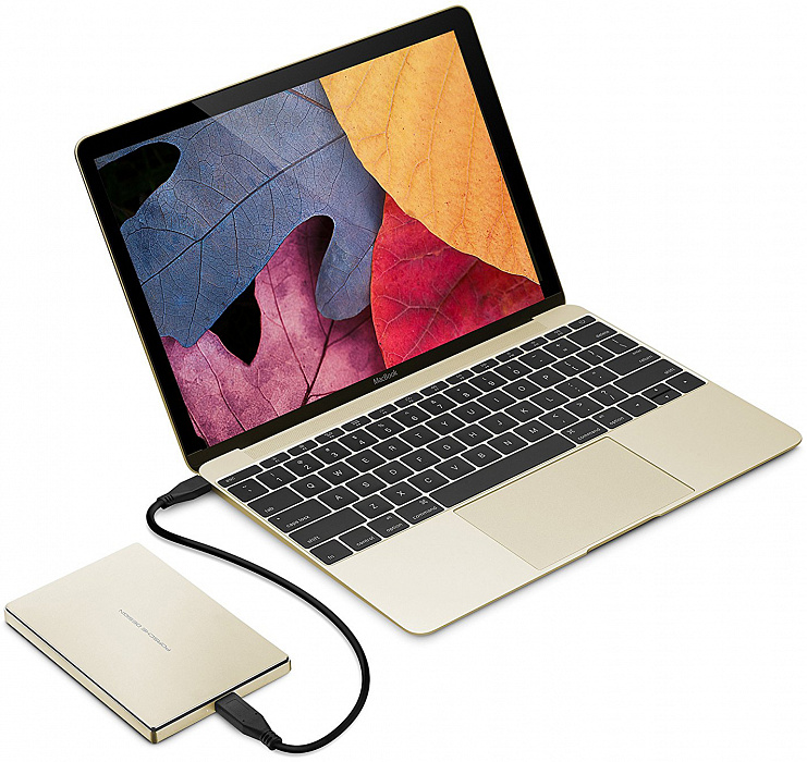 Внешний накопитель LaCie Porsche Design Mobile 2Tb USB 3.1 STFD2000403 (Gold) купить в интернет-магазине icover