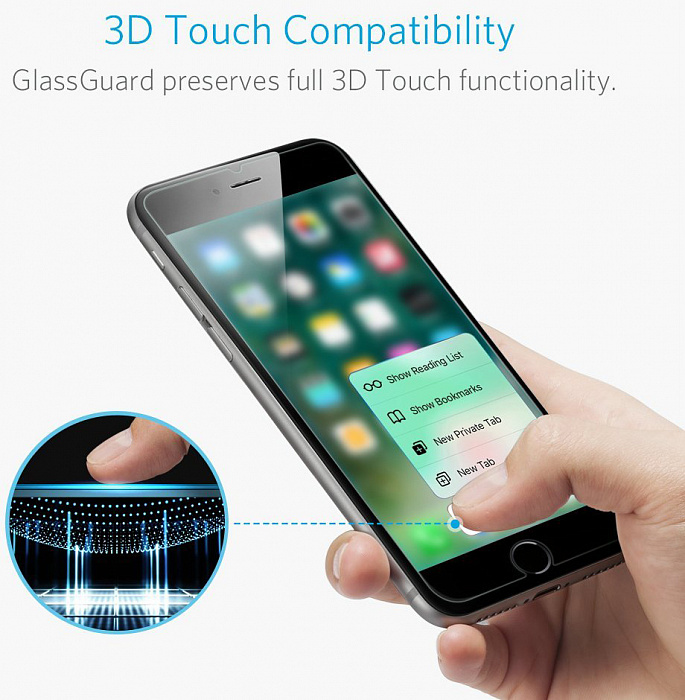 Защитное стекло Anker GlassGuard Premium (A7471001) для iPhone 7 (Clear) купить в интернет-магазине icover