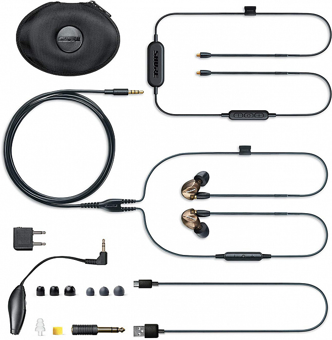 Bluetooth-наушники с микрофоном Shure SE535-V+BT1 (Bronze) купить в интернет-магазине icover