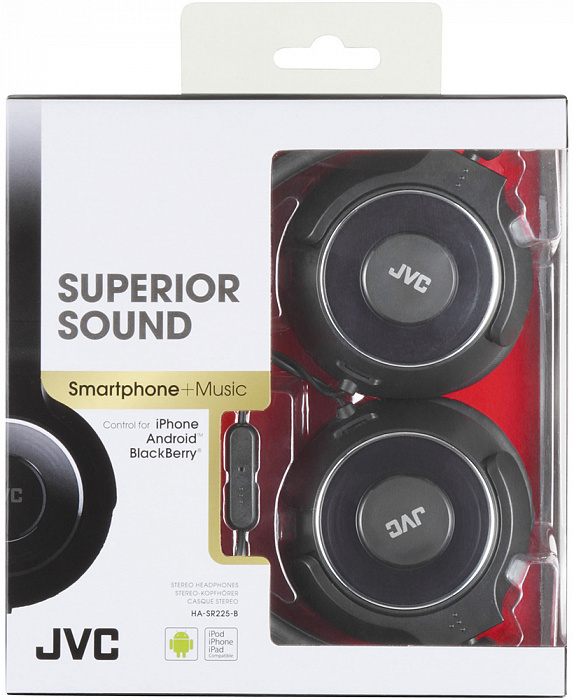 JVC HA-SR225 - накладные наушники (Black) купить в интернет-магазине icover