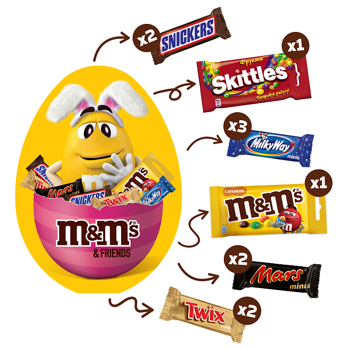 Набор подарочный M&M's Пасхальное яйцо 190г х 20 шт. купить в интернет-магазине icover