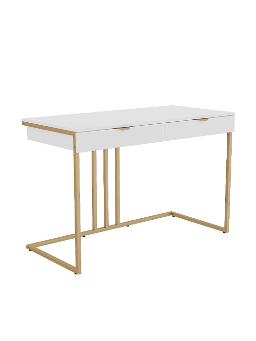 Стол письменный RIDBERG KENTUCKY (White/Gold) купить в интернет-магазине icover