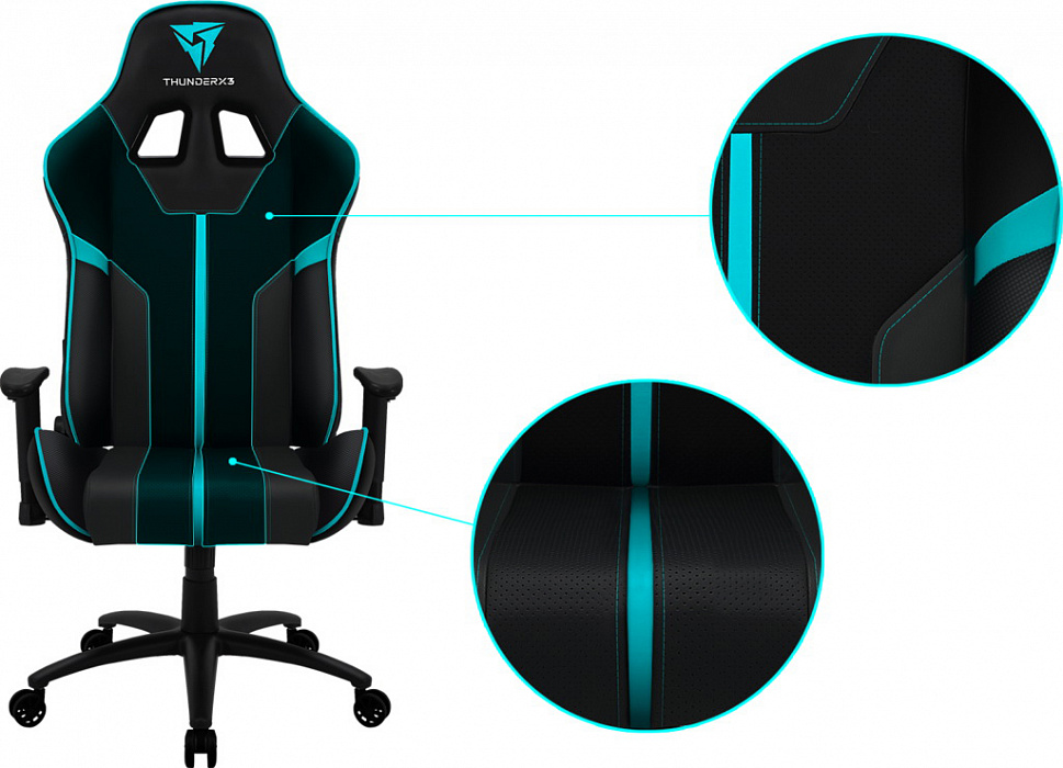 Игровое кресло ThunderX3 BC3 AIR TX3-BC3BC (Black/Cyan) купить в интернет-магазине icover