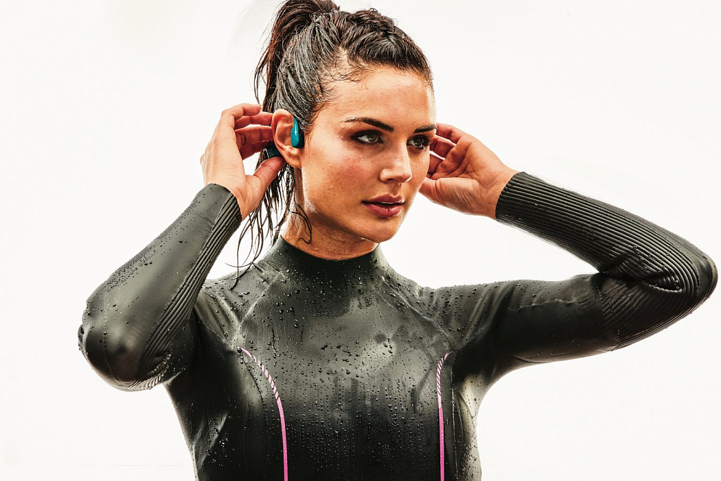 Наушники AfterShokz Xtrainerz (AS700A) с MP3-плеером (Aquamarine) купить в интернет-магазине icover