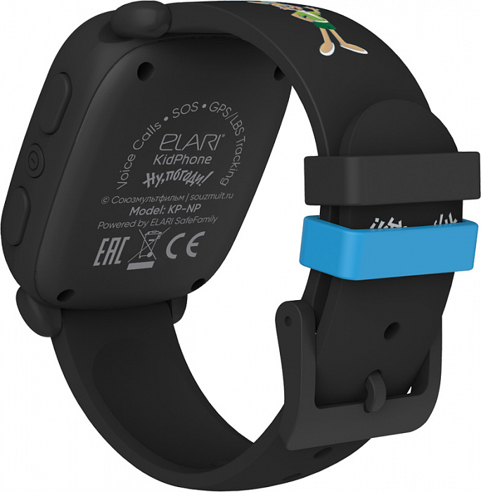 Детские часы-телефон Elari KidPhone Ну, погоди! (Black/Blue) купить в интернет-магазине icover