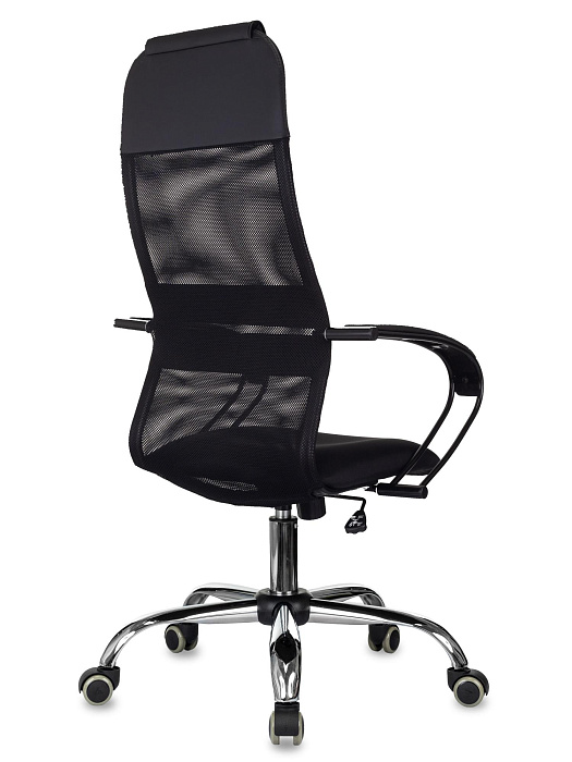 Кресло руководителя Бюрократ CH-NOVA SL сетка/ткань/металл (Black/Chrome) купить в интернет-магазине icover