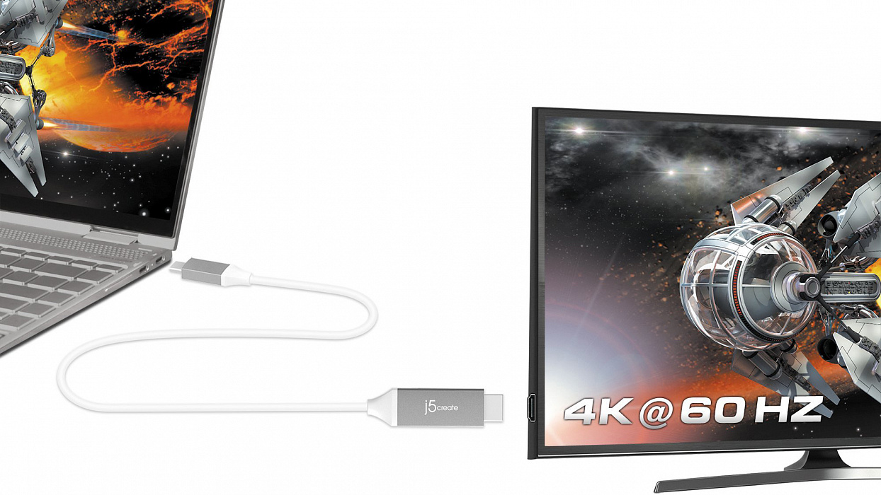 Переходник j5create JCC153G USB-C to 4K HDMI (Silver) купить в интернет-магазине icover