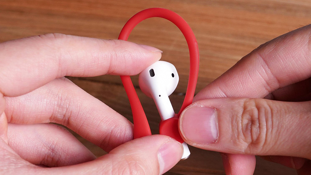 Держатель Elago Earhook (EAP-HOOKS) для наушников Apple AirPods (Red) купить в интернет-магазине icover